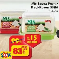 MİS BEYAZ PEYNİR KEÇİ/KOYUN SÜTLÜ 350 G MİS BEYAZ PEYNİR KEÇİ/KOYUN SÜTLÜ 350 G